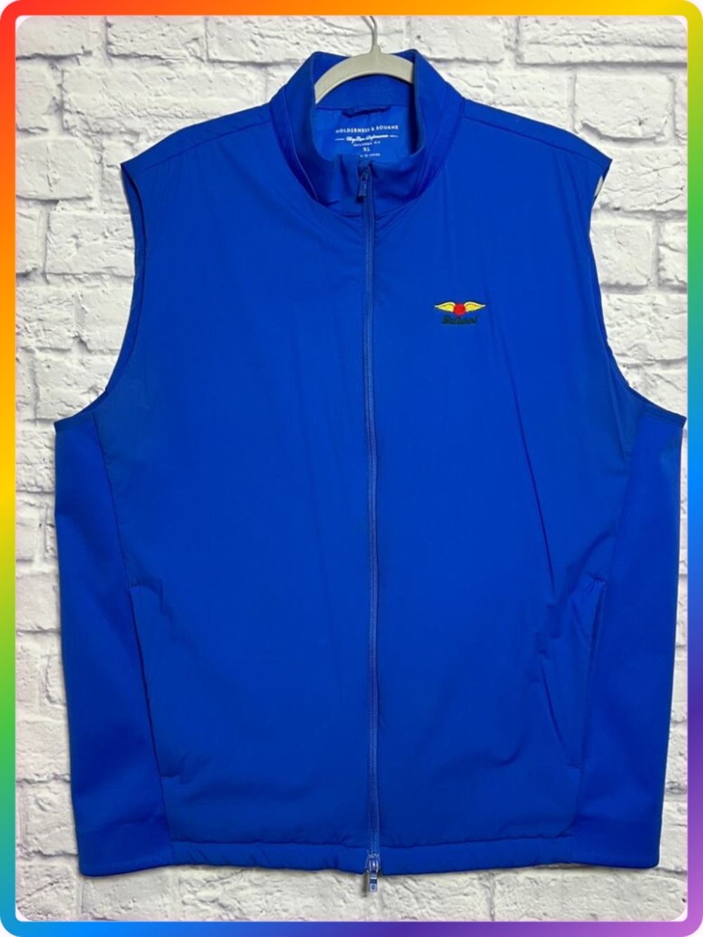 Holderness & Bourne King Vest MENS XL Cobalt Blue Golf Featherweight Full Zip